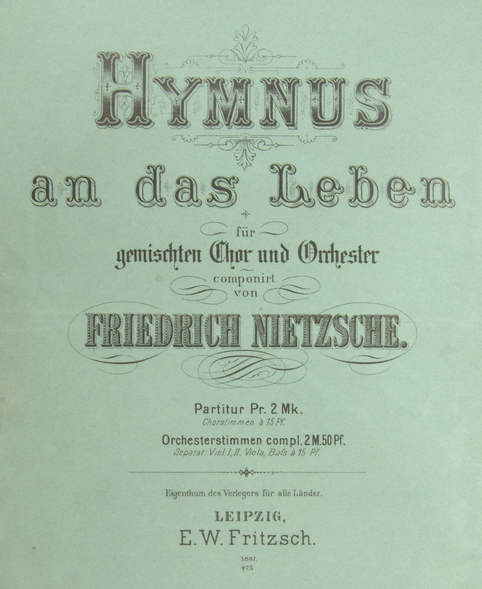 Nietzsche, Friedrich Wilhelm (1844 – 1900) 2 m 3361486